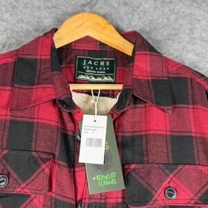 Jachs New York Sherpa Lined Flannel Jacket Men's M Red Plaid